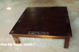 60 x 30 x 25 cm, di lipat : Meja Makan Lesehan Kayu Jati Home Desaign