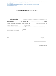 Pentru a beneficia de concediul de odihna este necesar sa intocmesti o cerere de concediu catre angajator sau departamentul de reserse umane care. Model Cerere Concediu De Odihna