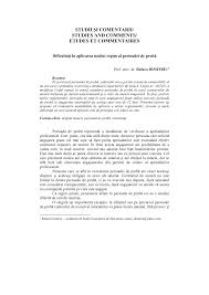 Perioada de stagiu a absolventilor de institutii de invatamant superior. Http Www Tribunajuridica Eu Arhiva An1v1 Nr1 Art 201 Pdf