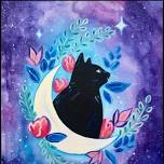 Paint Nite: Galaxy Moon Cat