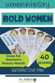 Women In History Interactive Fan In 2020 Middle School History Activities Women In History Womens History Month