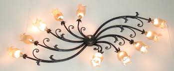 Applique in ferro battuto ad una luce e a tre luci, adatti per ambiente classico, rustico e arte povera, antico, country. Lampadario Plafoniera Lucciola Ferro Battuto 10 Luci Lampade Lampione Applique Ebay