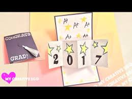 Have fun on your special day. the yellow background and black graduation caps really make this card pop. Make A Graduation Card Pop Up Youtube