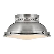 I really like the old time seeded glass. Hinkley Emery Flush Mount Ceiling Light In Polished Antique Nickel Lightsonline Com