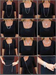 Top Twelve Ways To Wear A Long Necklace Necklace For Neckline Long Necklace How To Wear