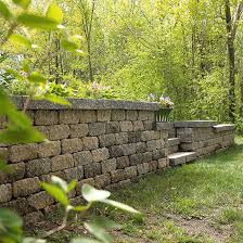 Find an area to build the fire pit that is not near buildings or trees. Interlocking Retaining Wall Better Homes Gardens
