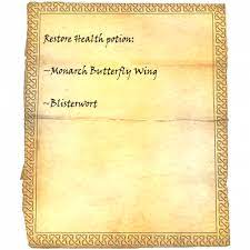 Restore Health Potion Monarch Dragonfly Wing Blisterwort Skyrim Potion Recipes Skyrim Funny Skyrim Tips And Tricks
