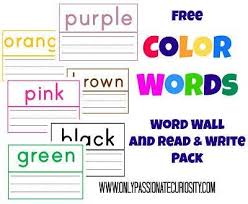 We recommend using one unit per week. Elementary Color Theory And A Free Color Words Printable Only Passionate Curiosity