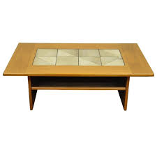 Vintage Mid Century Danish Modern Teak Tile Top Coffee Table Gangso Mobler Retro Faux Wood Wood Solid Wood