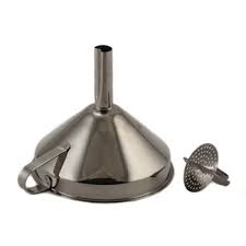Funnel strainers and sieves filter. Stainless Steel Funnel With Strainer