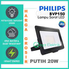 Bisa diisi halogen maksimal 150 watt dan. Lampu Sorot Led Philips Bvp150 20watt 20w Putih Flood Light Outdoor 20 W Watt Grosir Bvp 150 Shopee Indonesia