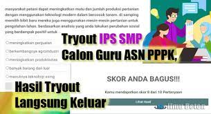 Berikut ini adalah arsip berkas latihan soal dan kunci jawaban usbn ips smp 2019 k13. Tryout Ips Smp Dengan Soal Dan Jawaban Dari Program Belajar Mandiri Calon Guru Asn Pppk Hasil Tryout Langsung Keluar Ilmu Beton