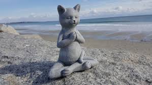 Chat De Bouddha Chat De Meditation Decor De Jardin De Chat Etsy Meditating Cat Cat Statue Cat Buddha