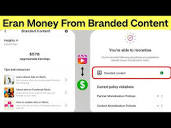 Branded content tool on Instagram | How to Make Money Online - YouTube