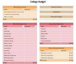 College Budget Templates College Budgeting Budgeting Budget Template