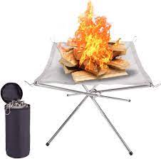 Sold and shipped by spreetail. Amazon Com Suchdeco Portable Fire Pit Outdoor 2021 Upgrade Collapsing Steel Mesh Fireplace 16 5 Inch Foldable Camping Fire Pit Portable Fire Pit For Camping Outdoor Patio Backyard And Garden Garden Outdoor