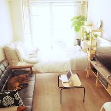 部屋全体 1k カリモク60 ひとり暮らし ひとり暮らし 1k などのインテリア実例 2018 05 04 09 32 26 roomclip ルームクリップ 無印 家具 インテリア 小さな部屋のレイアウト