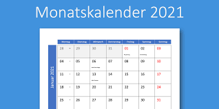 Jahreskalender und halbjahreskalender in verschiedenen farben kostenlos drucken. Monatskalender 2021 Mit Kalenderwochen Und Ch Feiertagen Vorla Ch