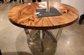 Browse 41 exotic wood dining table on houzz whether you want inspiration for planning exotic wood dining table or are building designer exotic wood dining table from scratch, houzz has 41 pictures from the best designers, decorators, and architects in the country, including rendall & wright and kim oreilly interiors. 55 Spectacular Round Dining Table Chrome Steel Legs Natural Exotic Wood 3 Slab Ebay