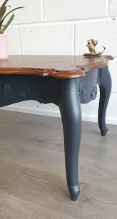 This bright teal really brings out the wood carvings on this table, which is what drew me to this table. Gothic Dark Blue Coffee Table Blue Coffee Tables Painted Coffee Tables Coffee Table Refinish