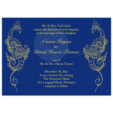 Digital wedding invitation video dwv text slideshow youtube. Wedding Invitation Elegant Mehndi Peacock In Royal Blue