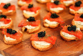 Blue comet seafood has been at markets since 2005 and carries a selection of all five species of salmon, lingcod, tuna, halibut and sablefish as well as smoked and canned products. Smoked Salmon Crostini With Caviar Recipe Gastrofork Vancouver Food And Travel Blog