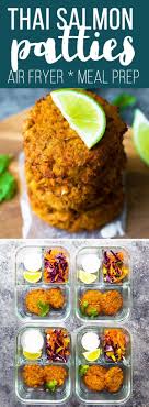 Make Ahead Thai Salmon Patties Air Fryer Or Pan Fried Recipe Salmon Patties Salmon Patties Recipe Salmon Patties Healthy