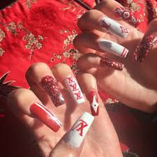 To See More Follow Kiki Slim Wedding Acrylic Nails Elegant Nails Acrylic Nail Designs With basic red nails, there are two questions you need to ask yourself.