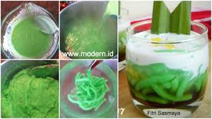 1 sudu teh air kapur; Resep Dawet Tepung Beras Plus Tips Agar Adonan Cepat Mengental Modern Id