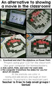 Watch Think And Color An Alternative To Showing A Movie In The Classroom Or A Great Center Activity Teacher To The Fun Math Math Instruction Math Workshop