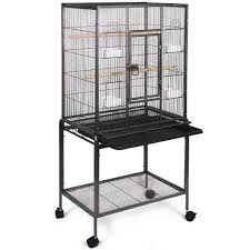 Bird Cage On Wheels For Sale Costway Bird Parrot Cage Chinchilla Cockatiel Conure Large Metal Wheels Cockatiel House This Bird Cage Which Feat Large Parrot Cage Bird Cage Stand Parrot Cage