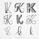 Hand lettering K | 9 ways to draw a "K"