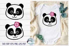 Download Panda Girl And Boy Svg Cute Panda Face Svg Cut File 822091 Svgs Design Bundles