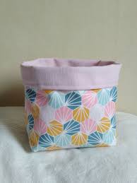 Panier Tissu Origami Vide Poche Tons Pastels Motifs Origami Etsy Panier Tissu Rangement Tissu Vide Poche