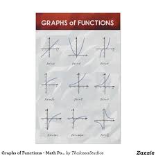 Graphs Of Functions Math Poster Zazzle Com In 2021 Functions Math Math Poster Math