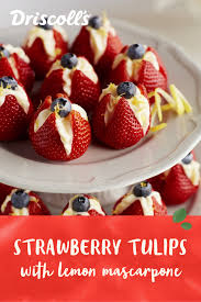Lemon Mascarpone Strawberry Tulips Recipe Berry Dessert Berry Dessert Recipes Strawberry