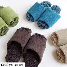 mat rug siro つま先の開いたトウレスタイプでムレ知らず 抗菌加工だからいつも清潔に使えます もちろん洗濯もokです お風呂上がりの素足に気持ちよくはくことがでる そんなスリッパをつくりました plys baseepi 洗えるスリッパ 詳細はtopペ 北欧デザイン