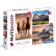 Size this jigsaw puzzle depicts a woman holding an interesting looking ermine. Mix Multipuzzle 2x 1000 500 Piece Puzzle By Clementoni Presents Of Mind