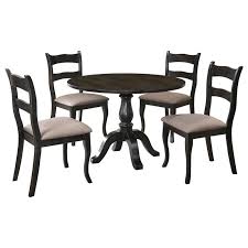 Our retro dinette sets are built to last! Best Master Alice 5 Piece Solid Wood Round Dinette Set In Vintage Black Alicvb5