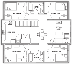 Student Housing Floor Plans Apartment Floor Plans Student House Hostels Design