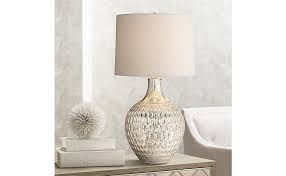 Collective design 720354120499 table lamp, mercury amazon Waylon Modern Table Lamp Textured Mercury Glass Off White Tapered Drum Shade For Living Room Family Bedroom Bedside Office 360 Lighting Amazon Com