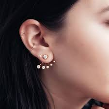 Tendance Piercing D Oreille Gold Ear Jacket Multiple Earrings Multiple Ear Piercings