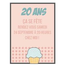 Carte Anniversaire Invitation 20 Ans Carte Anniversaire Carte Anniversaire 20 Ans Invitation Anniversaire