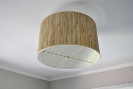 The high quality linen drum shade included with the light kit is elegant, available in 5 colors and two sizes. Making A Ceiling Light With A Diffuser From A Lamp Shade Young House Love