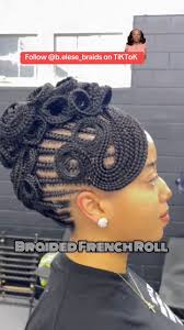 Perfect Braided French Roll #hairextensions #hairgoals #hairtransformation  #hair #braidstyles #braids #hairstyle