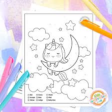 This coloring sheet will surely excite your child about coloring. Unicorn Color By Number Coloring Pages