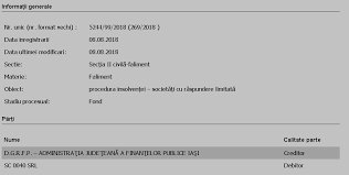 Acestea pot conduce la imposibilitatea efectuării de căutari pentru dosarele aflate pe rolul instanțelor de judecată. AtenÅ£ie OpÅ£iunea CÄƒutare De Pe Portal Just Ro Nu Intoarce Dosarele Inregistrate DupÄƒ 6 August 2018 Supervizor Ro