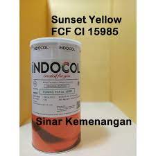15985 (sunset yellow fcf) d. Pewarna Makanan Indocol Sunset Yellow Fcf Ci 15985 1 Kg Shopee Indonesia