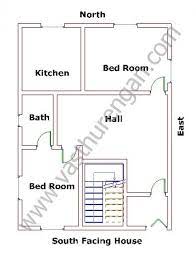 South facing double bedroom vastu plan, vastusairam, gruhavastu, house plans. South Facing Houses Vastu Plan 7 Vasthurengan Com