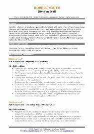 The resume examples were contributed by professional resume writers and cover various industries and career levels. Kitchen Staff Resume Samples Qwikresume